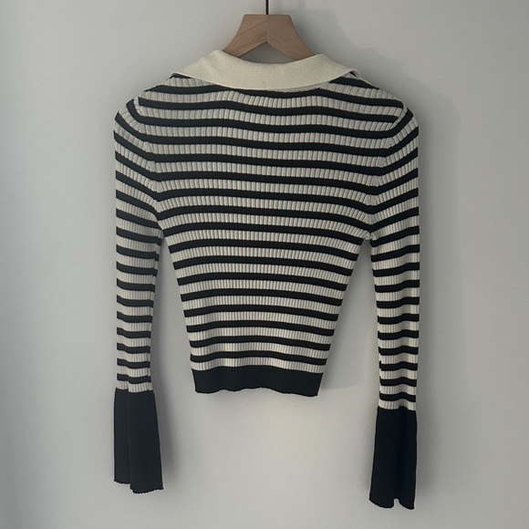 Anthropologie Maeve Black and White Striped Sweater - Picture 3 of 3